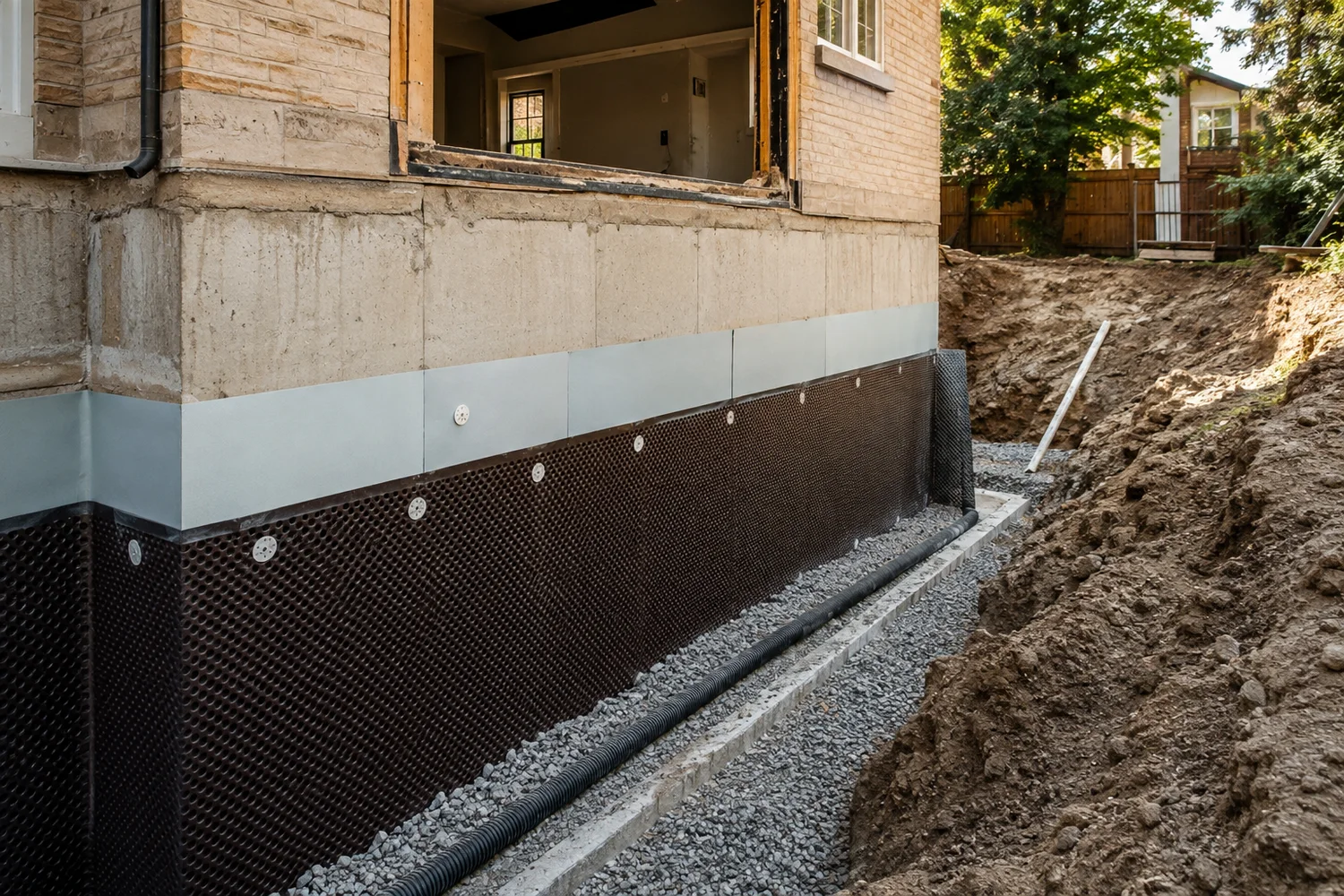 Foundation Types, Waterproofing Layers and Basement Drainage Systems